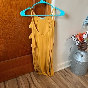 Cold Shoulder Mustard top